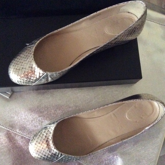 JCREW Collection Metallic Janey Snake Skin EUC 7 - Picture 3 of 8